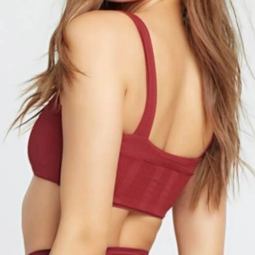 L*Space Lee Lee Pointelle Ribbed Rib Bikini Top